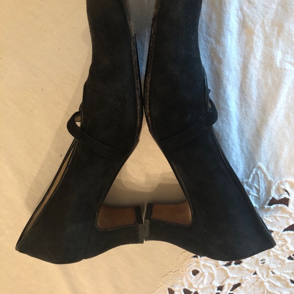 Luxury vintage Y2K Taryn Rose maryjane shoes low heels black suede - Picture 14 of 16